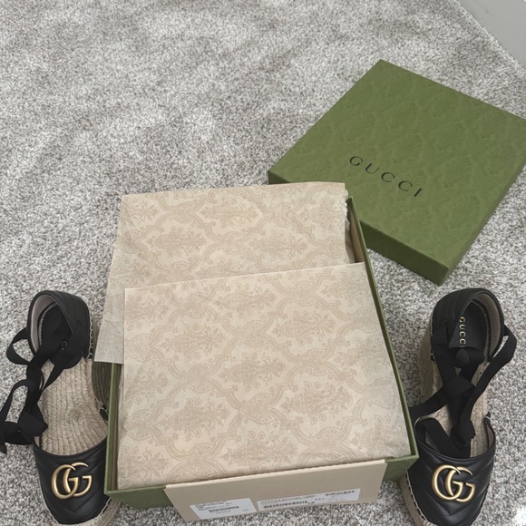 Gucci Leather Platform Espadrilles - Picture 3 of 8